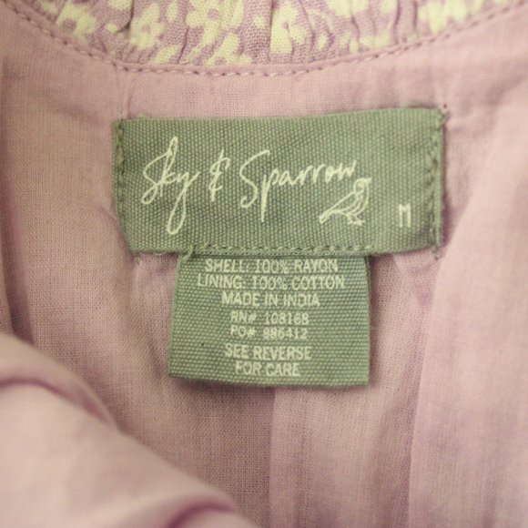 TILLY'S Sky & Sparrow Women's Ditsy Floral Lace Up Peplum Tank - Picture 4 of 4